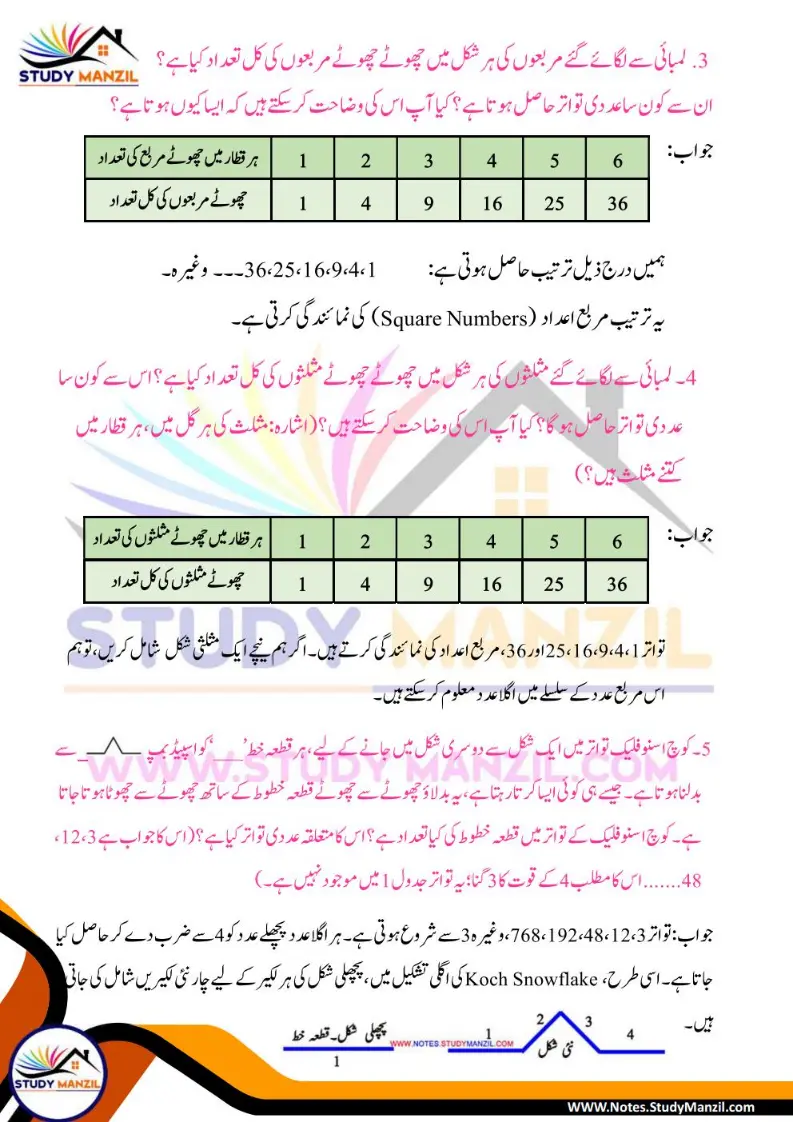 NCERT Solutions For Class 6 Maths Chapter-1 Riyazi Me Pattern| ششم جماعت ریاضی نوٹس سبق ریاضی میں پیٹرن 23 - Study Manzil Notes Notes For Class 6 Maths Chapter-1 Riyazi Me Pattern | ششم جماعت ریاضی نوٹس سبق ریاضی میں پیٹرن | www.notes.studymanzil.com