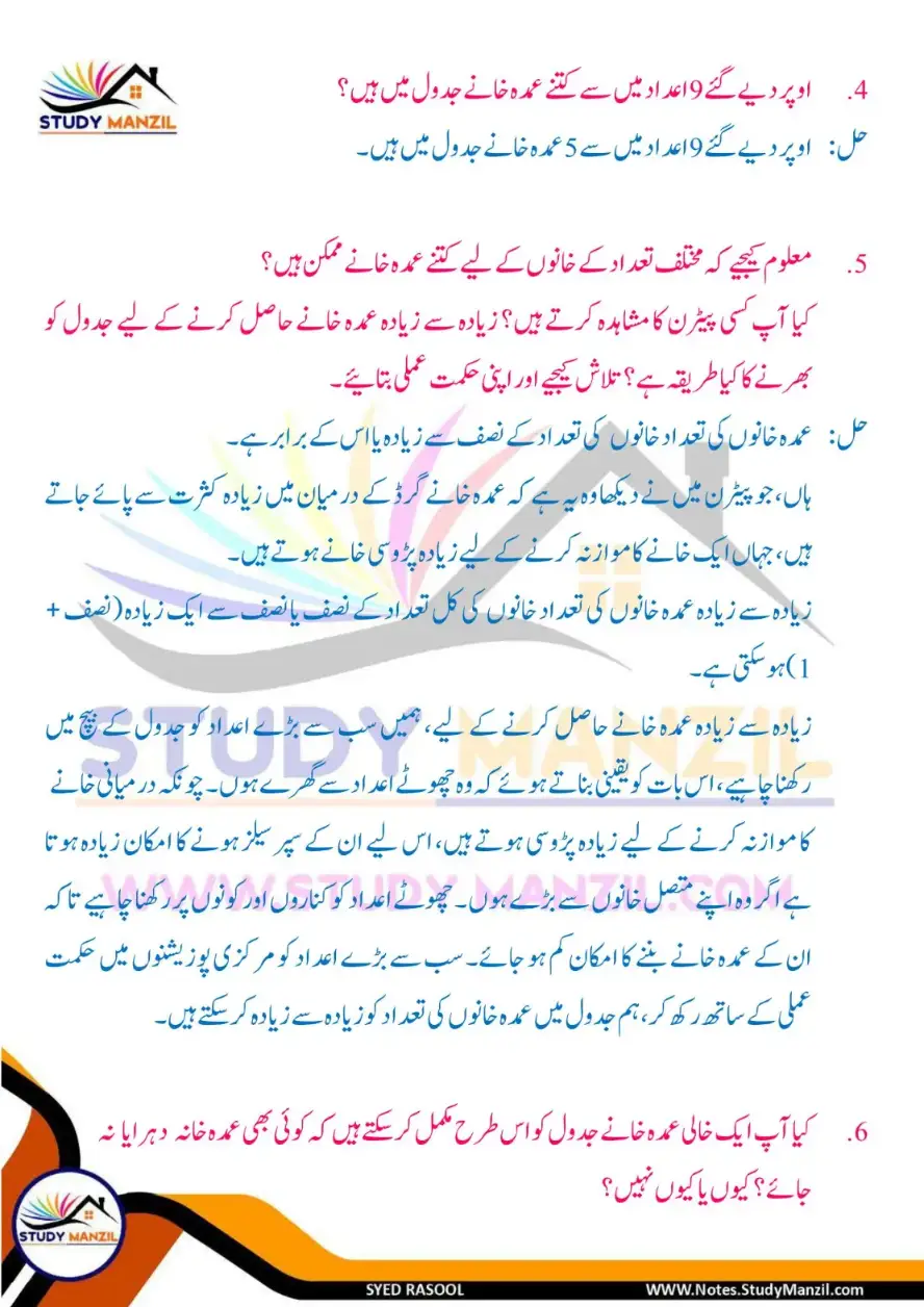 NCERT Solutions For Class 6 Maths Chapter-3 Adad Ka Khel | ششم جماعت ریاضی نوٹس سبق عدد کا کھیل 7 - Study Manzil Notes Notes For Class 6 Maths Chapter-3 Adad Ka Khel | ششم جماعت ریاضی نوٹس سبق عدد کا کھیل | www.notes.studymanzil.com
